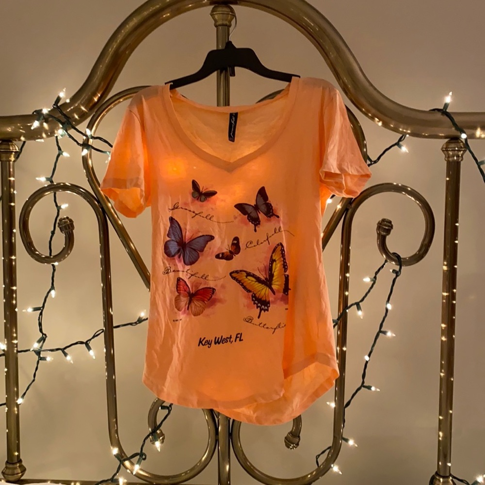 Key West Orange Butterfly Shirt